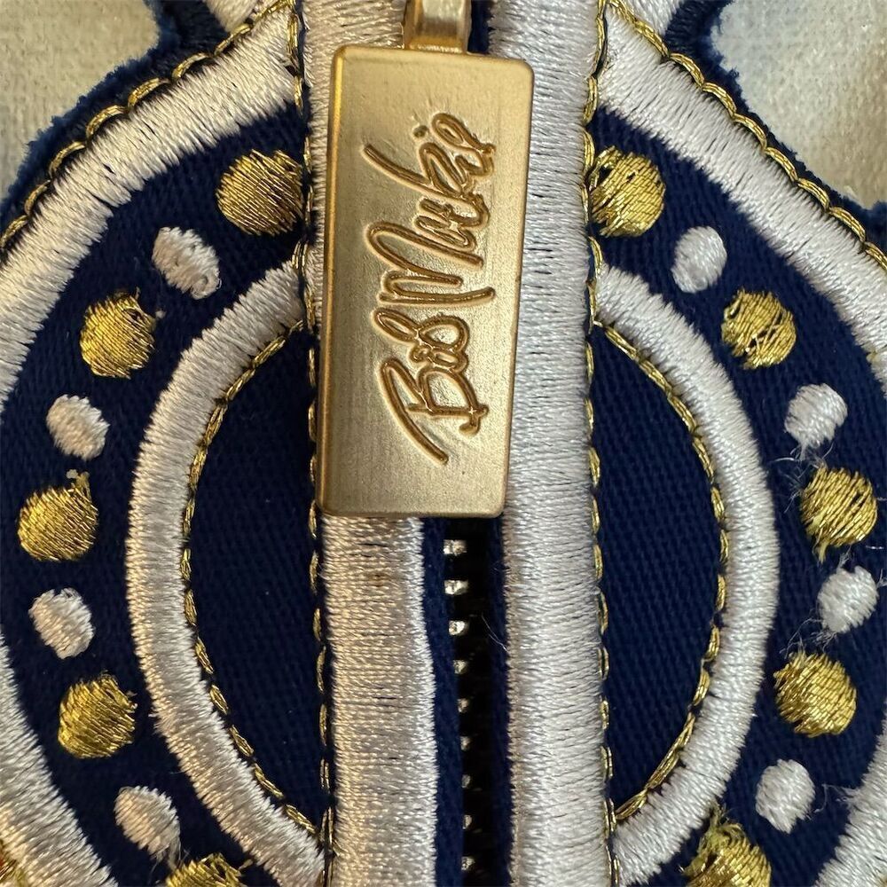 Bob Mackie Wearable Art Blue Embroidered Cutout Jacket Women's Size XS - Picture 7 of 15